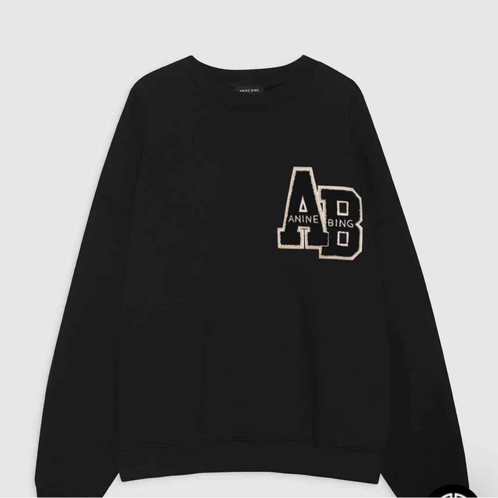 Anine Bing Black Crew Neck Sweater - Picture 2 of 7